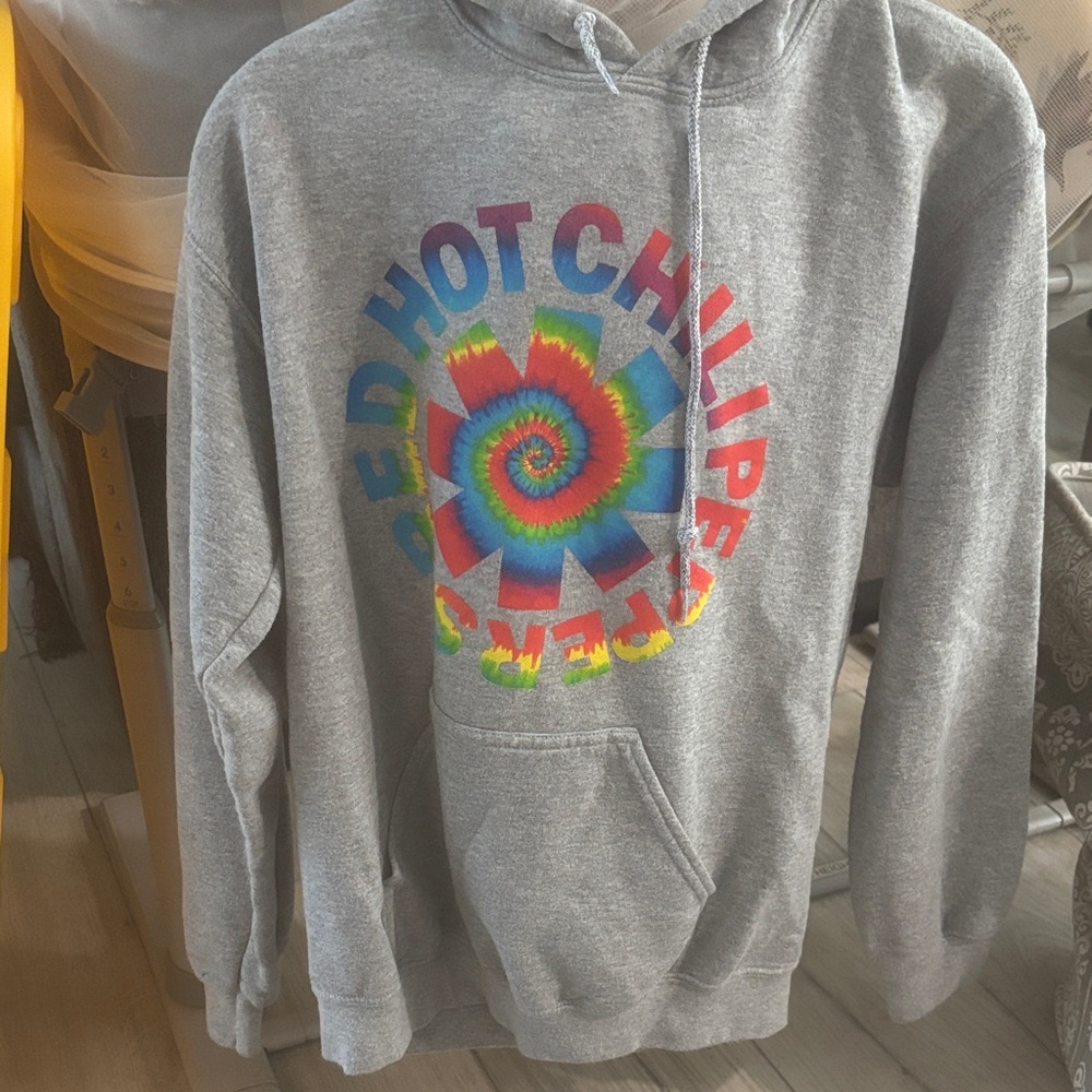 Hot Topic Gray Red Hot Chili Peppers Hoodie